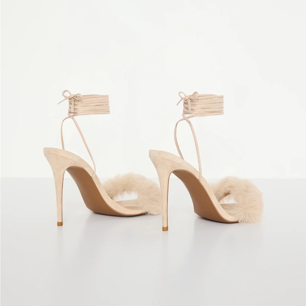 GOOD AMERICAN BRAND Sooo Cute!!! Brand New Good American Fur Heels size 10 - Picture 2 of 7
